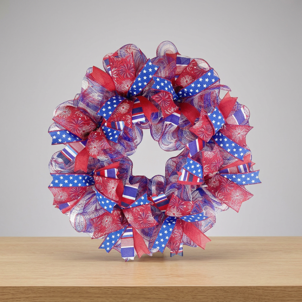 Handmade patriotic wreath
